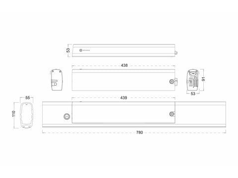Fuell Flluid Fietsaccu 48V 10.5Ah (504Wh) | Compatibel